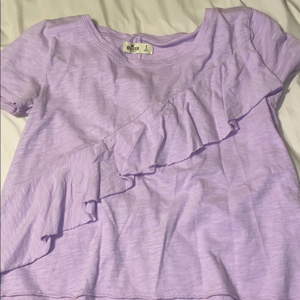 Hollister cropped ruffle top